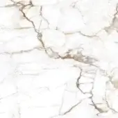 Calacatta Macchia Vecchia ceramic texture with white and golden-brown veining, displaying an irregular marbled pattern and polished sheen.