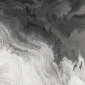 Grayscale marbled texture with swirling black, gray, and white patterns; dynamic composition transitions from dark upper tones to lighter shades below.