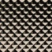 Bronze mirrored quilted mirror with geometric triangular pattern in beige and dark bronze, diamond grid layout.