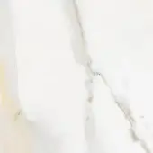 White marble-like ceramic texture with golden-beige veining, displaying a matte finish and organic pattern resembling Calacatta marble.