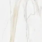 Ceramic texture, Calacatta marble effect KM06 Golden, white surface with golden-beige and tan irregular veins, high-gloss finish.