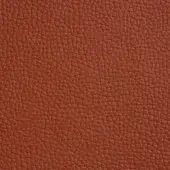 Cattelan Italia soft leather sample, canyon 994 color, displaying a dense pebbled grain and warm terracotta tone with a smooth finish.