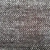 Woven fabric sample, burgundy and gray heathered texture, tight weave with visible knots, ditre italia Martin 105 label.