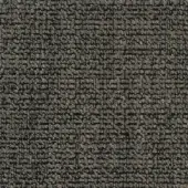 Ditre Italia fabric sample, gray-brown woven texture, irregular raised pattern with dark gray grid, matte finish, “pablo 168” label.