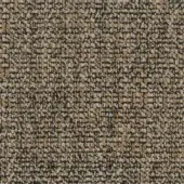 Pablo 75 fabric texture from Ditre Italia features a dense geometric pattern in dark brown, tan, and mustard yellow tones with a woven surface.