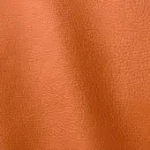 Leather texture sample, Polar 246 by ditre italia, warm orange with fine grain and subtle tonal variations, displaying a vertical crease.