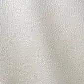 White leather texture with granular grain, matte finish, and subtle nodules; sample labeled “ditre italia > polar 286”.