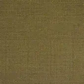 Olive-green woven fabric sample displays a dense, regular texture with tonal shifts and a matte finish; label reads “erba > fabrics > garda > 76”.