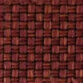 Reddish-brown woven textile with a grid of horizontal rectangular elements, displaying an interlaced “incrocio – intreccio” texture and subtle tonal variations.