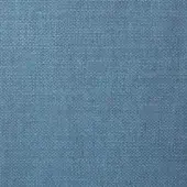 Cool blue fabric sample displaying a dense, plain weave texture with subtle heathering and a matte finish, evenly lit in a studio setting.