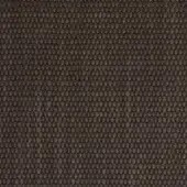 Dark brown fabric sample with a dense, knotted weave and heathered texture, displaying a regular grid pattern and matte finish.