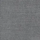 Medium gray woven fabric texture with repeating circular nodes and a grid pattern, displaying a dense, nubby surface and uniform color distribution.