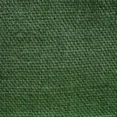 Stone-washed green linen fabric texture with a dense, nubby weave and matte finish; visible fibers create a tactile, slightly irregular surface.