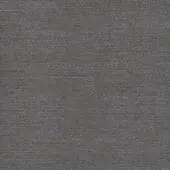Woven fabric sample, charcoal gray, dense uniform texture with subtle heathering and matte finish, presented in a studio setting.