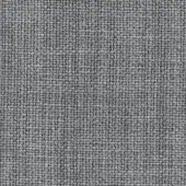 Woven gray fabric texture displays a dense, uniform pattern with subtle heathering and a matte finish, exhibiting a grid-like yarn structure.