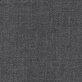 Dark gray woven fabric sample displaying a dense, textured surface with a regular grid pattern and subtle tonal variations; studio shot.