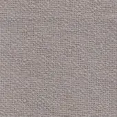 Woven fabric sample, muted gray tone, dense knotted texture with a regular grid pattern and matte finish, studio shot.