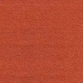Terracotta fabric texture with a dense, woven pattern and matte finish; horizontal and vertical threads create a subtly irregular surface.