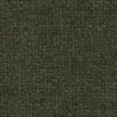 Olive-green tweed fabric sample with dense woven texture, heathered tonal variations, and a compact uniform weave; label reads "col musc."