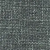 Woven fabric sample, muted green and gray, dense irregular texture with matte finish; “col 25 vert clair” designation.