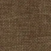 Fabric sample, brown textured weave, irregular pattern; “col 27 terre brulee” from erba Synthese collection, matte finish, durable appearance.