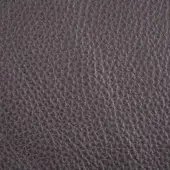 Dark cacao leather texture with repeating embossed pattern, pebbled surface, matte finish, from the erba Cayman leather collection.