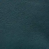 Dark teal leather texture with a dense pebbled grain, displaying a subtly distressed and smooth surface; brand text visible.