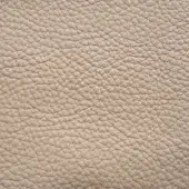 Ascot leather texture, light beige clay color, pebble-grain pattern with rounded bumps and subtle creases, matte finish.