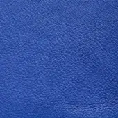 Blue pebbled leather texture sample with a matte finish and granular surface, identified as erba ascot matisse leather.