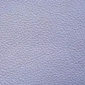 Lavender leather texture displaying a granular grain pattern, smooth finish, and consistent quality against a white backdrop, with supplier labeling.