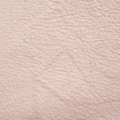 Pale pink leather texture with a dense, irregular grain and matte finish, displaying subtle tonal variations and a supple appearance.
