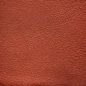 Redorange leather texture with a dense, pebbled grain and smooth sheen displays tonal variations across a consistent, uniform surface.