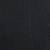 Piumone Nero leather texture, matte black finish, densely pebbled grain, soft and pliable surface, consistent dye, treated leather sheen.