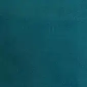 Teal green velvet fabric swatch with a dense, matte pile and uniform color, displaying subtle texture; “il pezzo mancante” branding visible.