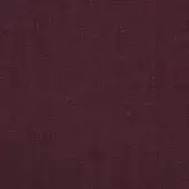 Burgundy fabric swatch displaying a dense weave and matte finish, with a subtle grain suggesting linen or a linen blend material.