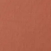 Terracotta fabric sample with a tight, regular weave and matte finish, displaying a uniform granular texture and grid-like interlacing threads.