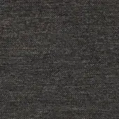 Dark gray woven fabric sample with heathered texture, displaying irregular fiber blend and matte finish; subtle beige and light gray threads interspersed.