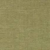 Woven fabric sample in muted yellowish-green with a dense, small-scale grid pattern; textured surface for upholstery or drapery.