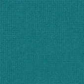 Teal woven fabric sample displaying a dense, repeating pattern of irregular shapes and a matte, slightly raised texture.