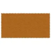 Leather-like fabric swatch in medium brown with a textured, distressed pattern and zig-zagged edge, identified as lacividina fabric 3155.