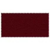 Burgundy fabric swatch with a geometric diamond pattern, quilted texture, zig-zag edges, matte finish, and “lacividina” label.