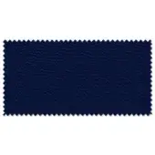 Dark blue textured fabric swatch with a subtle, irregular grid pattern and zig-zag edges, showcasing a distressed leather-like appearance.