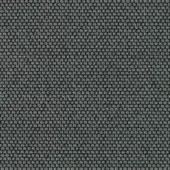 Woven fabric sample, dark charcoal gray, repetitive circular and linear pattern; “31 opera” from lacividina’s “opera 01457.54 carbon” collection.