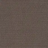 Walnut brown fabric sample displays a dense, textured weave with subtle heathering; identified as Lacividina “33 Credo” fabric (credo 01727.88).