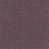 Navy blue jacquard fabric with dense coral-pink floral pattern and light blue flecks, displaying a textured, repeating textile design.