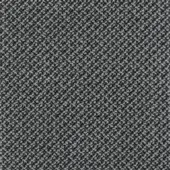 Woven fabric sample in grayscale tones displays a dense, irregular texture with a speckled pattern; label reads “lacividina 34 cleo carbon”.