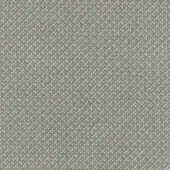 Linen fabric sample, muted gray tone, dense heathered weave with subtle beige variations, matte finish, labeled “34 cleo”.