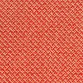 Orange woven fabric displaying a basketweave texture with color variations, dense threads, and a slightly rough, tactile quality.