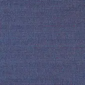 Blue-gray woven fabric sample with dense, irregular threads in blue, gray, green, and red tones; matte finish; labeled “35 trio” & “b chew trio 703”.
