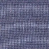 Blue woven fabric with orange and white threads, dense irregular texture, matte finish, suitable for upholstery applications.